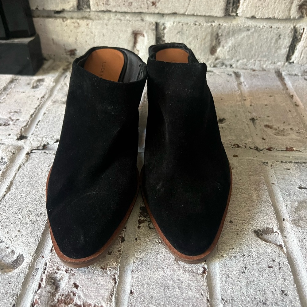 Lucky Brand Black Suede Booties